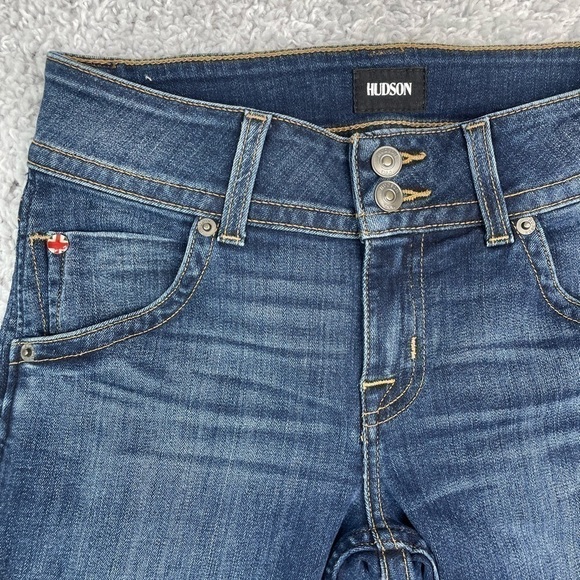 Hudson Jeans Womens 27 Signature Mid Rise Boot Cut Style #NWM170ZBA Raw Hem - Picture 2 of 4